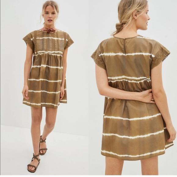 COREY LYNN CALTER Brigid Tunic Dress In Moss. Size Small - Picture 5 of 16